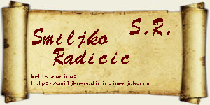 Smiljko Radičić vizit kartica